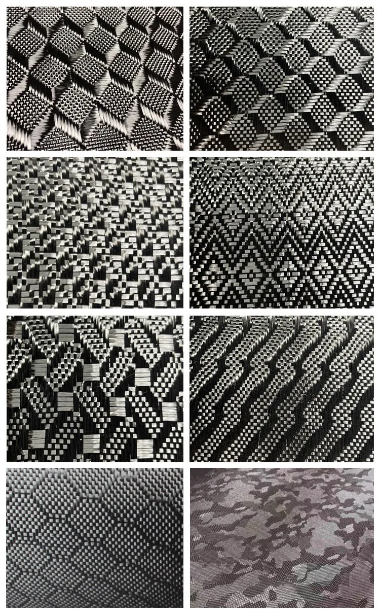 China Factory Innegra Digital Camouflage Carbon Fiber Innegra S Hybrid Fabric Cloth for Hockey Stick Boat