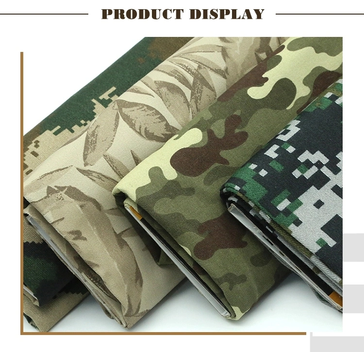 New Arrival Wholesale Tc Camo Ripstop Fabric Plain Woven Twill Camouflage Uniform Fabric